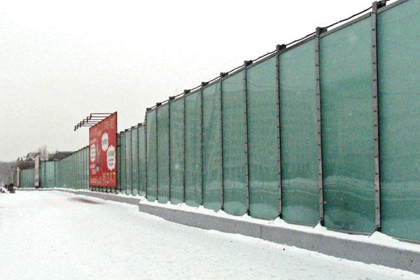 Noise barrier construction